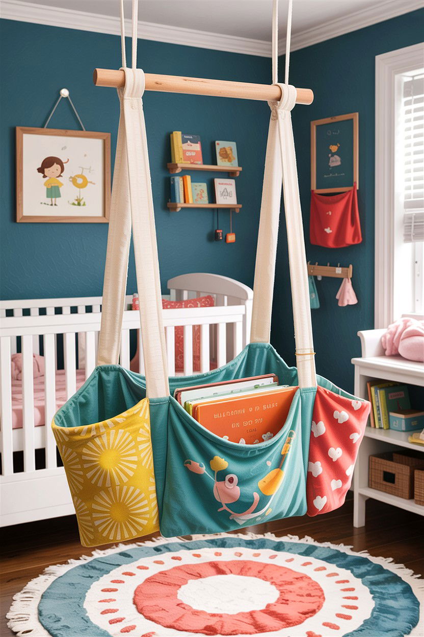 Hanging Book Sling - 30 bedroom book displays