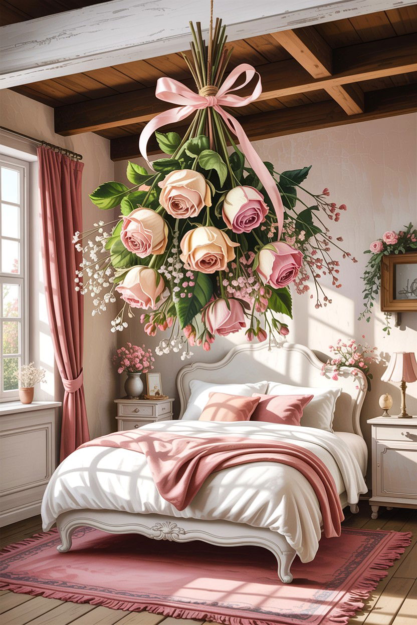 Hanging Dried Bouquet - 30 bedroom dried flowers