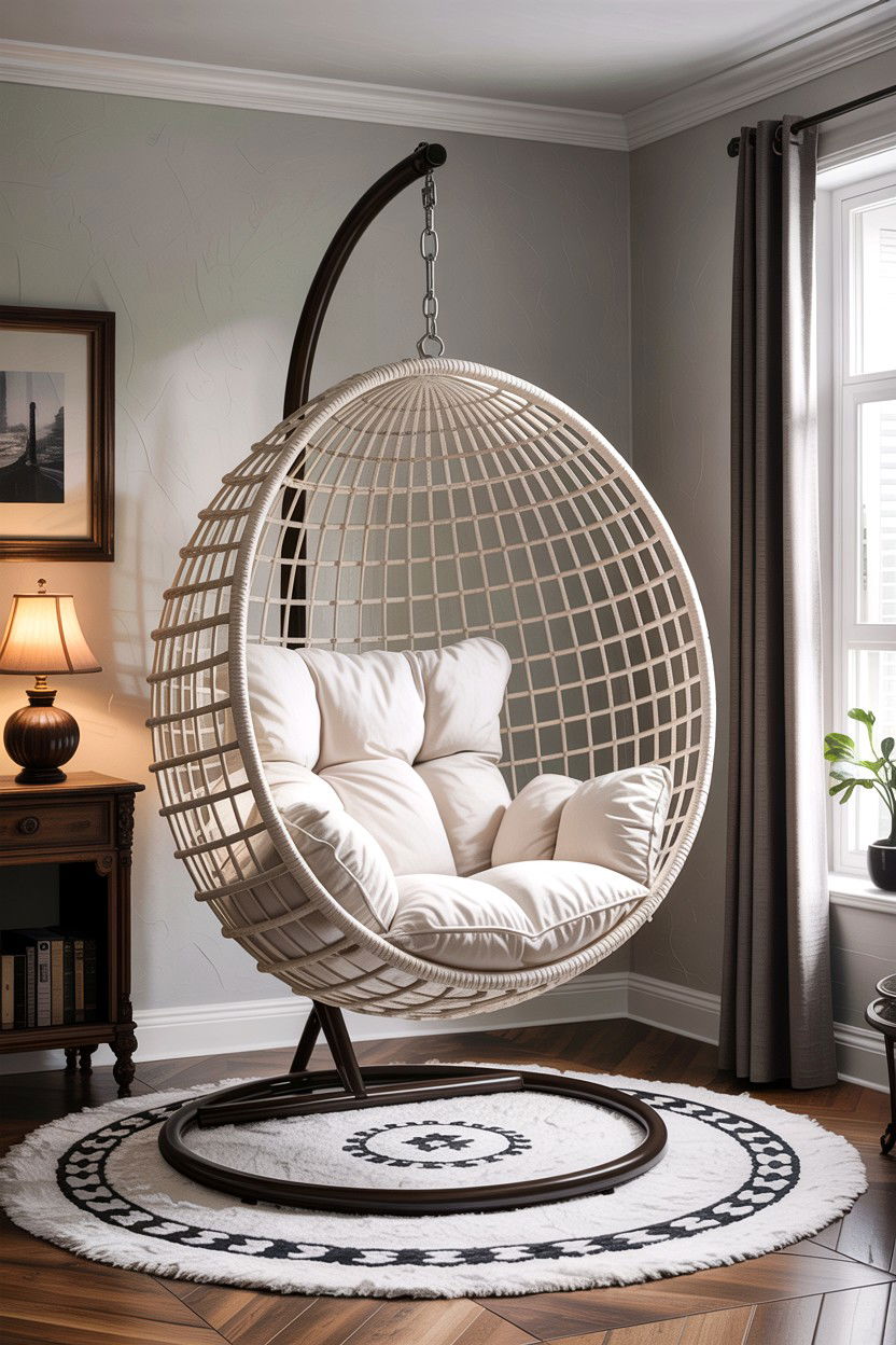 Hanging Egg Chair - 30 bedroom chairs