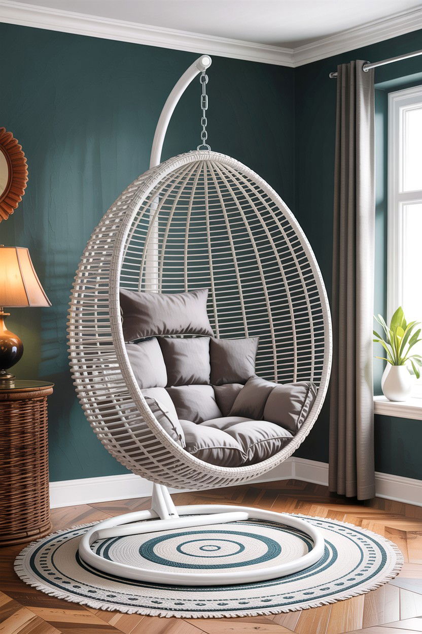 Hanging Egg Chair - 30 bedroom accent chairs