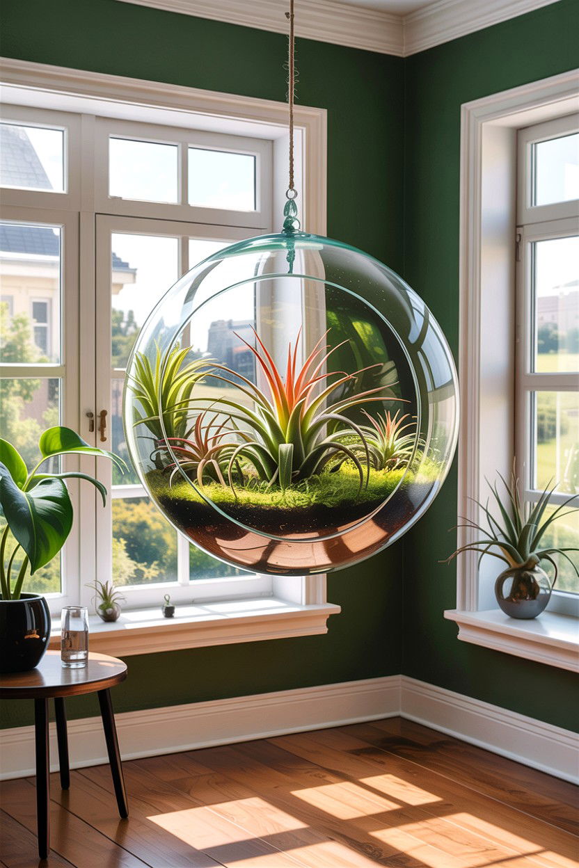 Hanging Glass Terrarium Globe - 30 bedroom globes