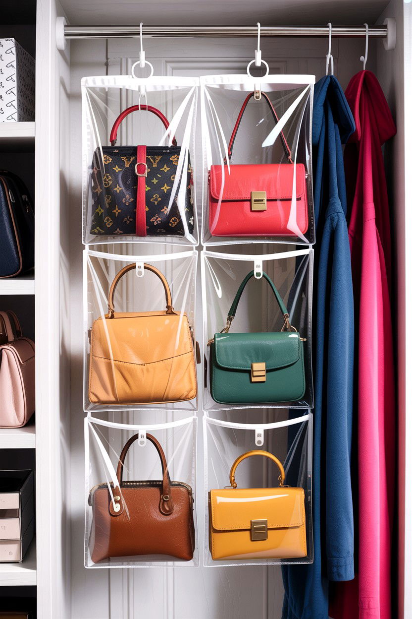 Hanging handbag organizer - 30 bedroom hanging organizers