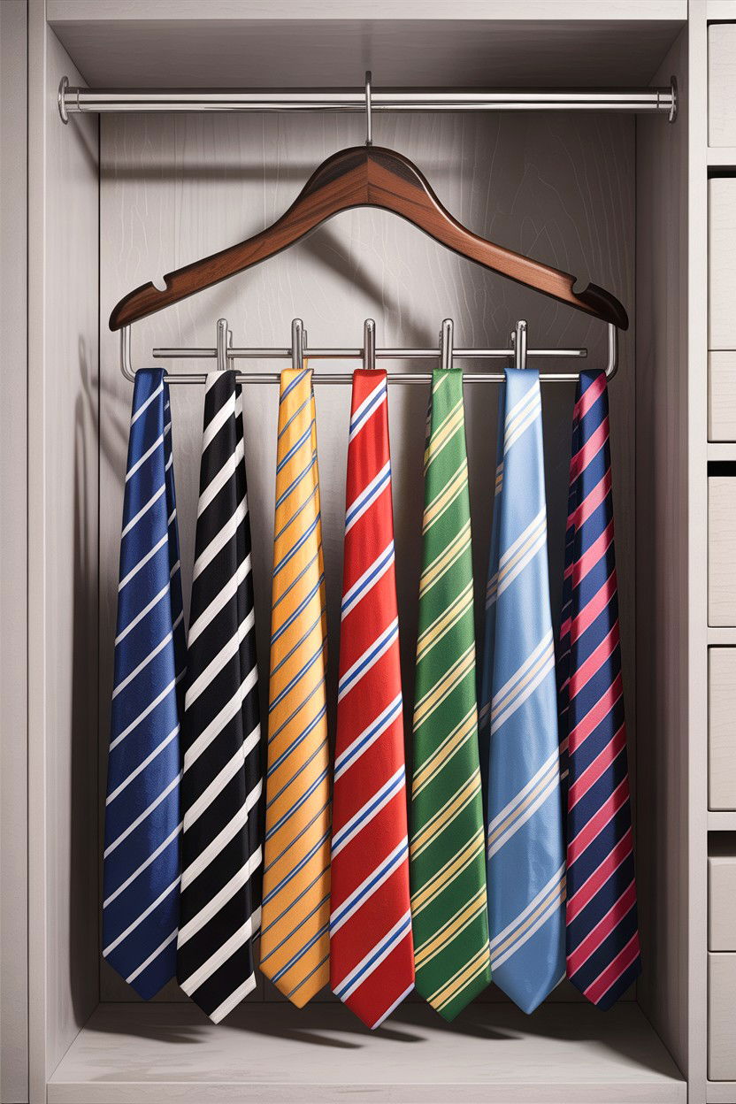Hanging tie rack - 30 bedroom hanging organizers