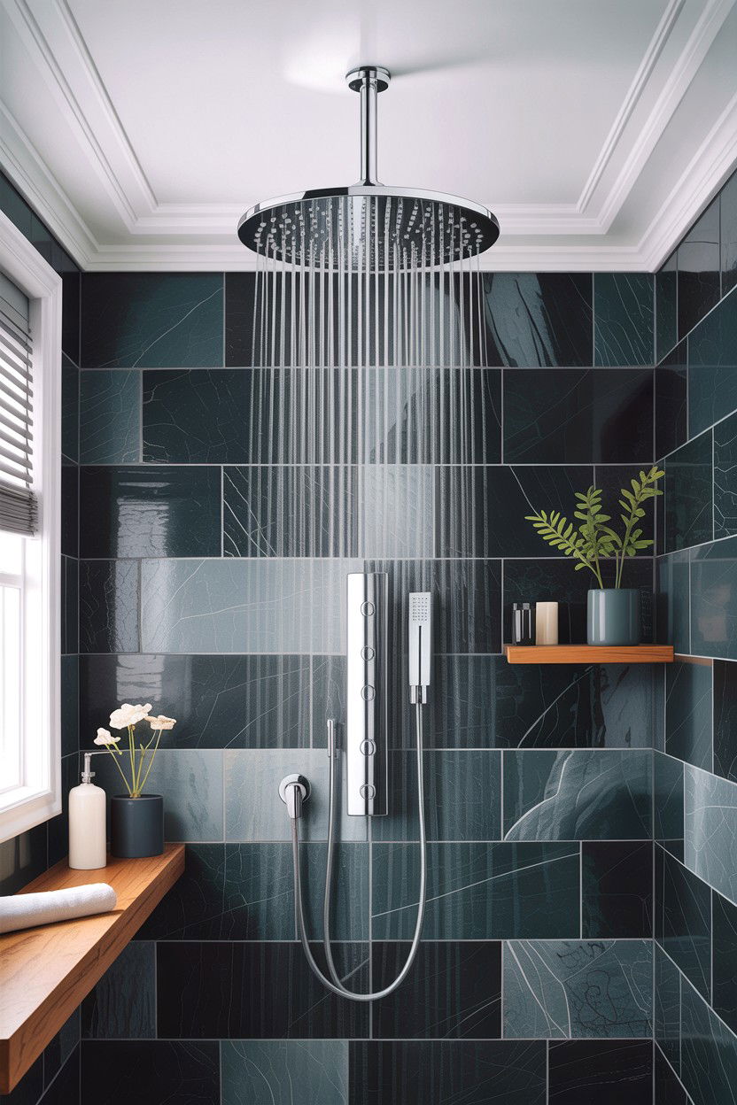 Hansgrohe overhead shower - 30 Hansgrohe bathroom ideas