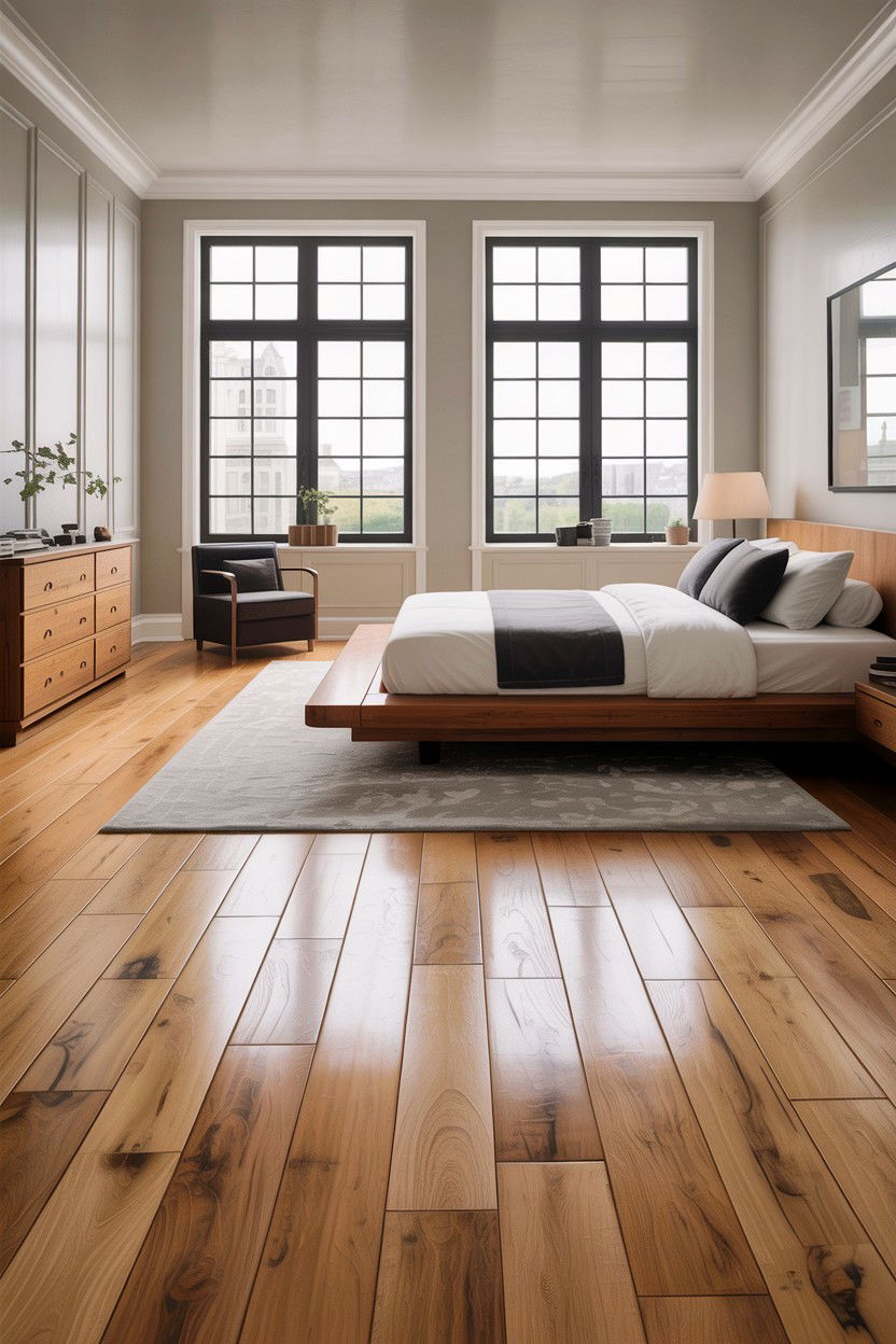 Hardwood Floor Bedroom - 30 empty nester bedroom ideas