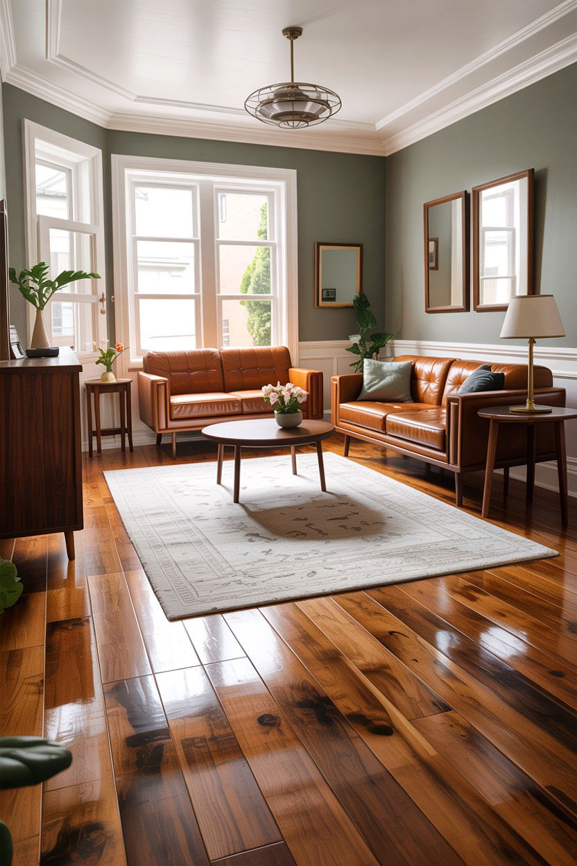 Hardwood floor stain - 30 before and after living room ideas