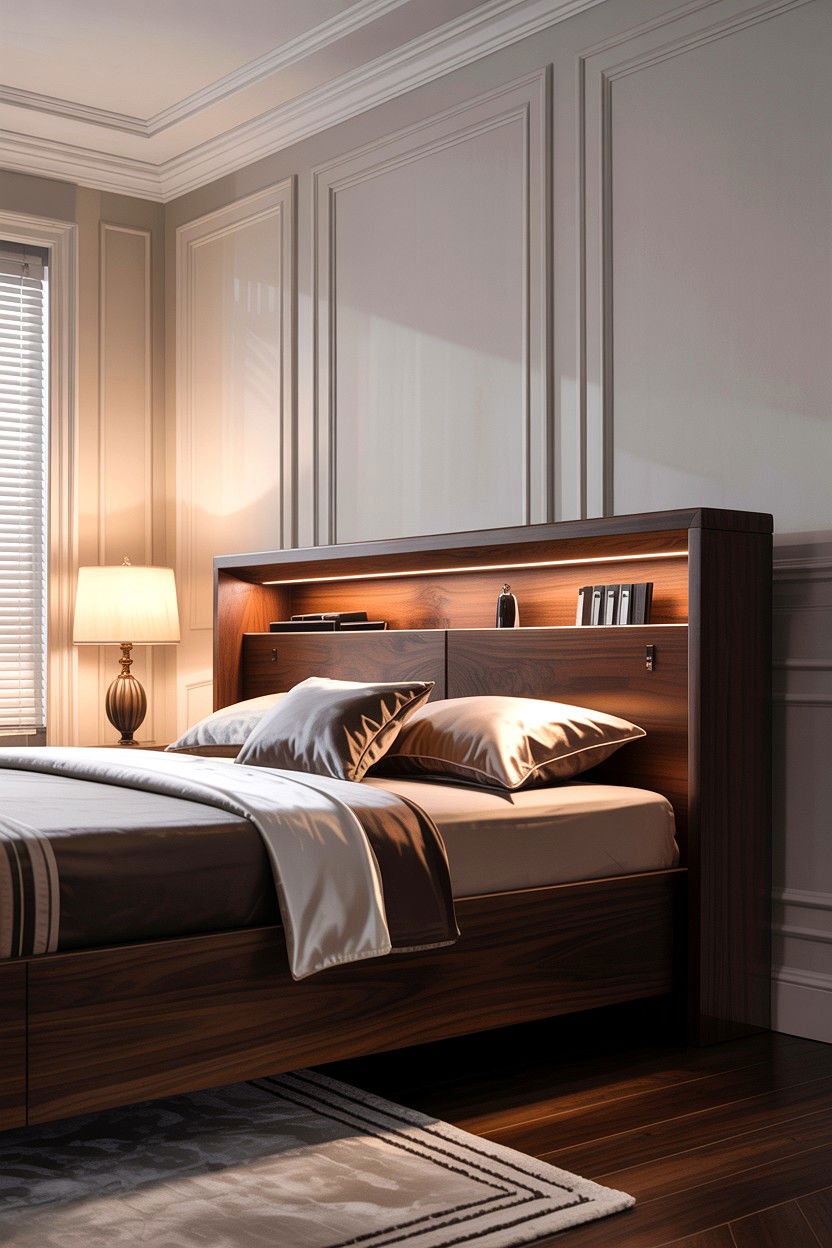 Headboard With Hidden Compartment - 30 bedroom concealed storage ideas