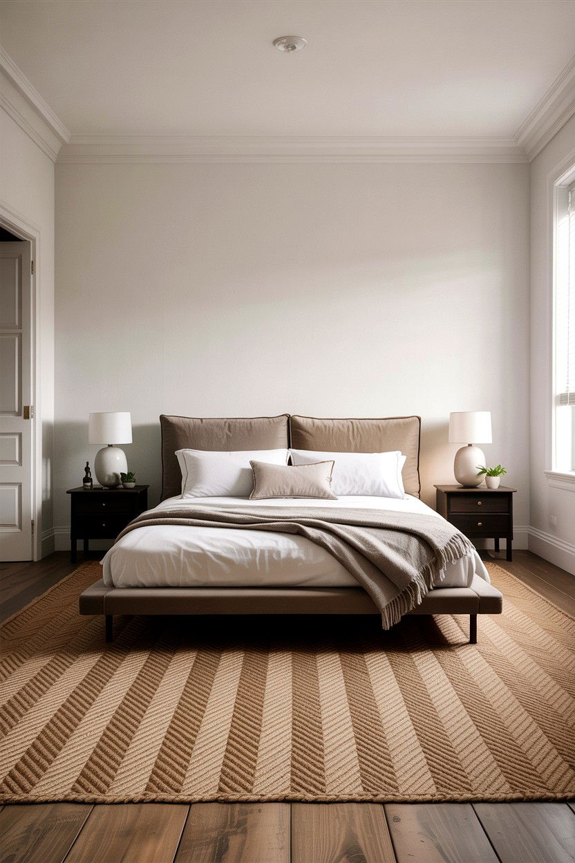 Herringbone Jute Rug - 30 bedroom jute rugs