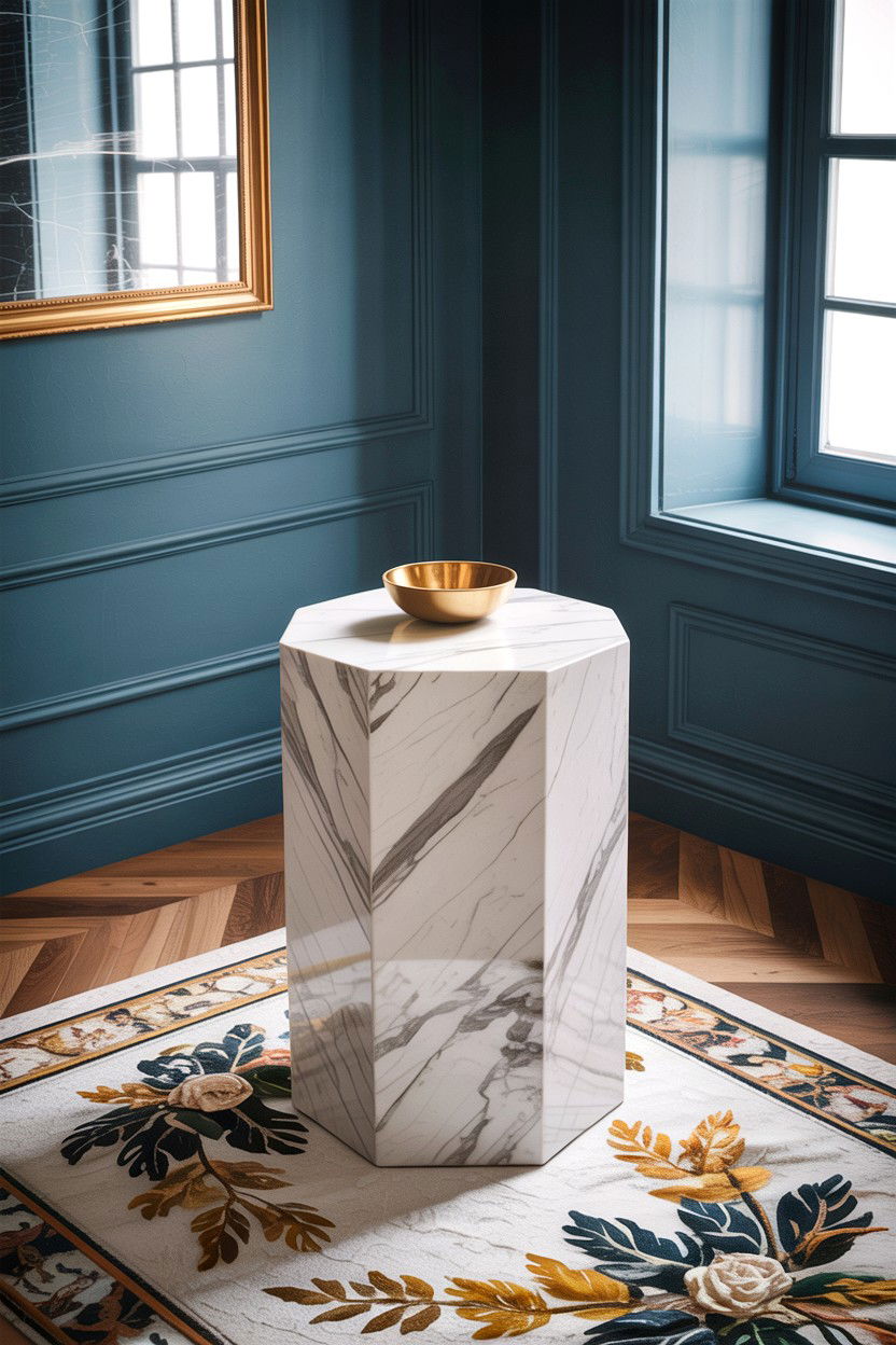 Hexagon Accent Table - 30 living room accent table ideas