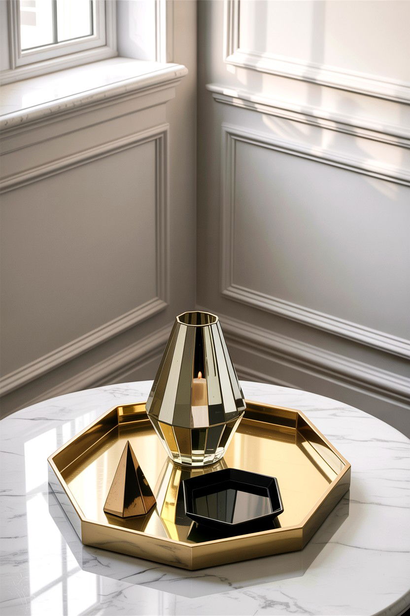 Hexagon decorative tray - 30 living room decorative trays