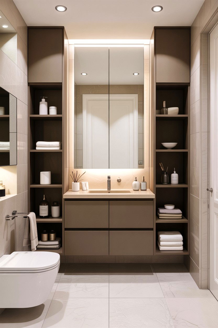 Hidden Bathroom Storage - 30 high-end bathroom ideas