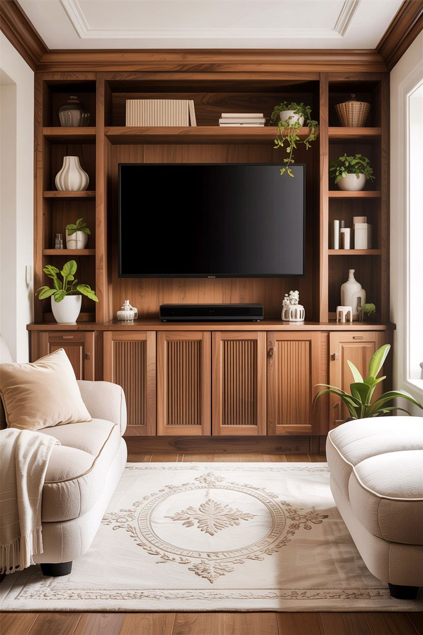 Hidden Console Living Room Cabinet - 30 gaming living room ideas