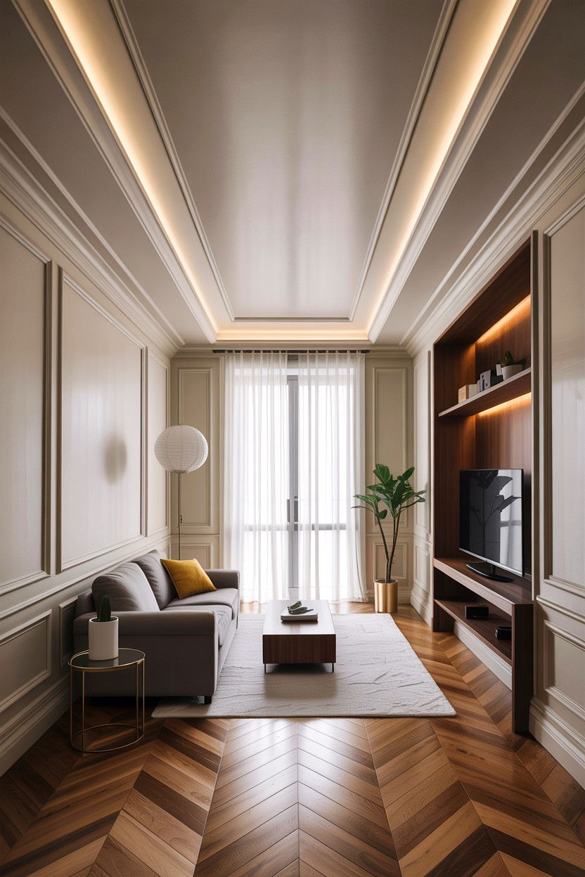 Hidden Cove Light Strip - 30 living room cove ceiling ideas