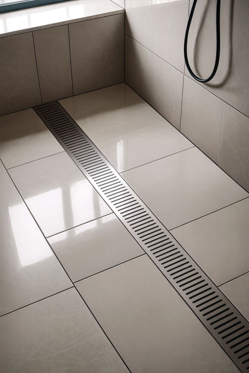 Hidden Drain - 30 contemporary bathroom ideas
