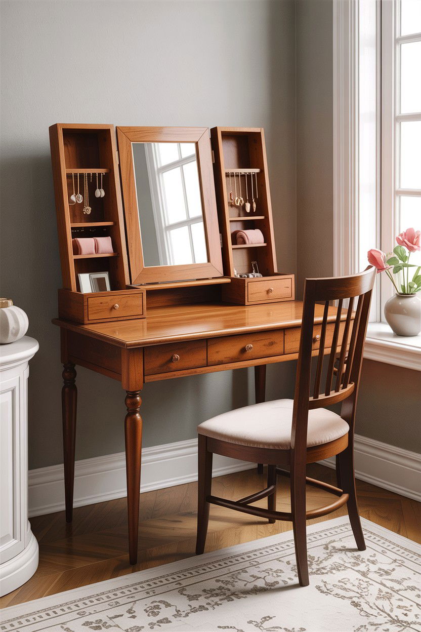 Hidden Mirror Vanity - 30 bedroom vanity tables