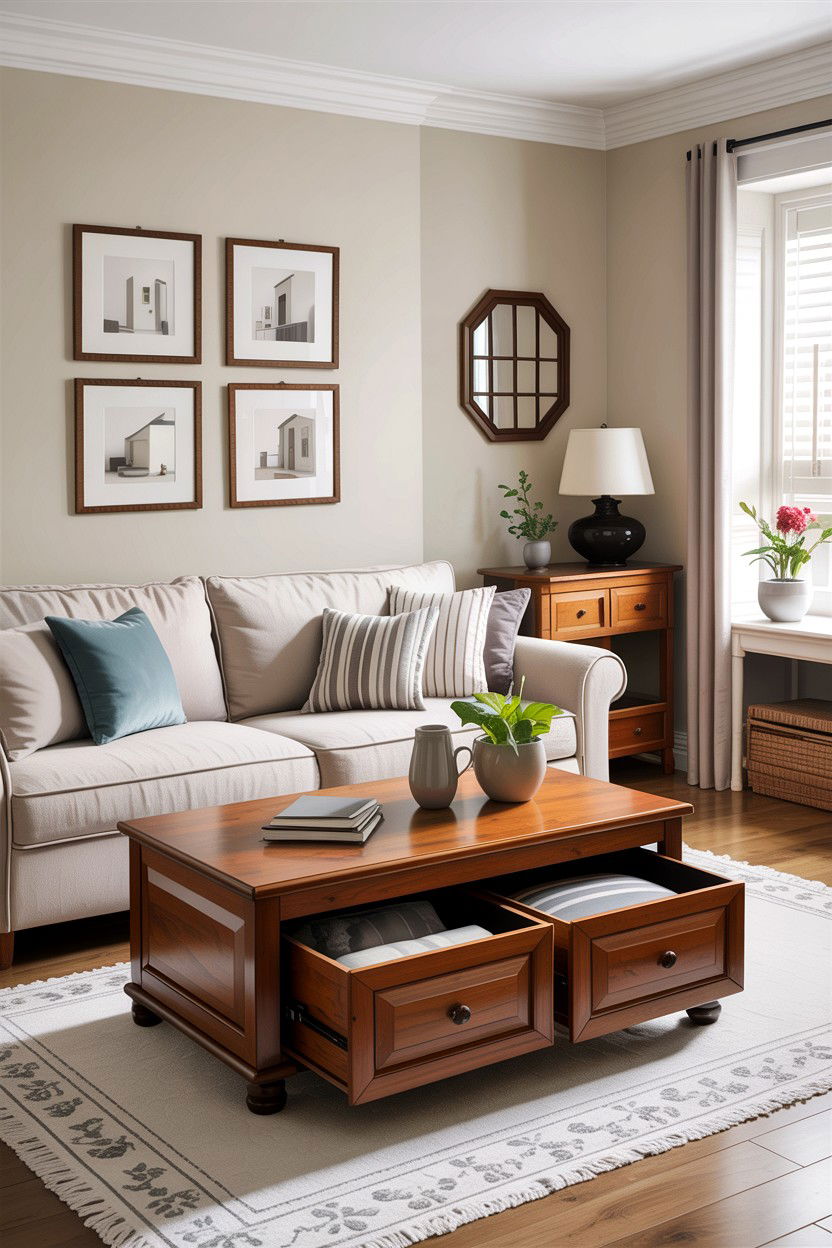 Hidden Storage Furniture - 30 empty nester living room ideas