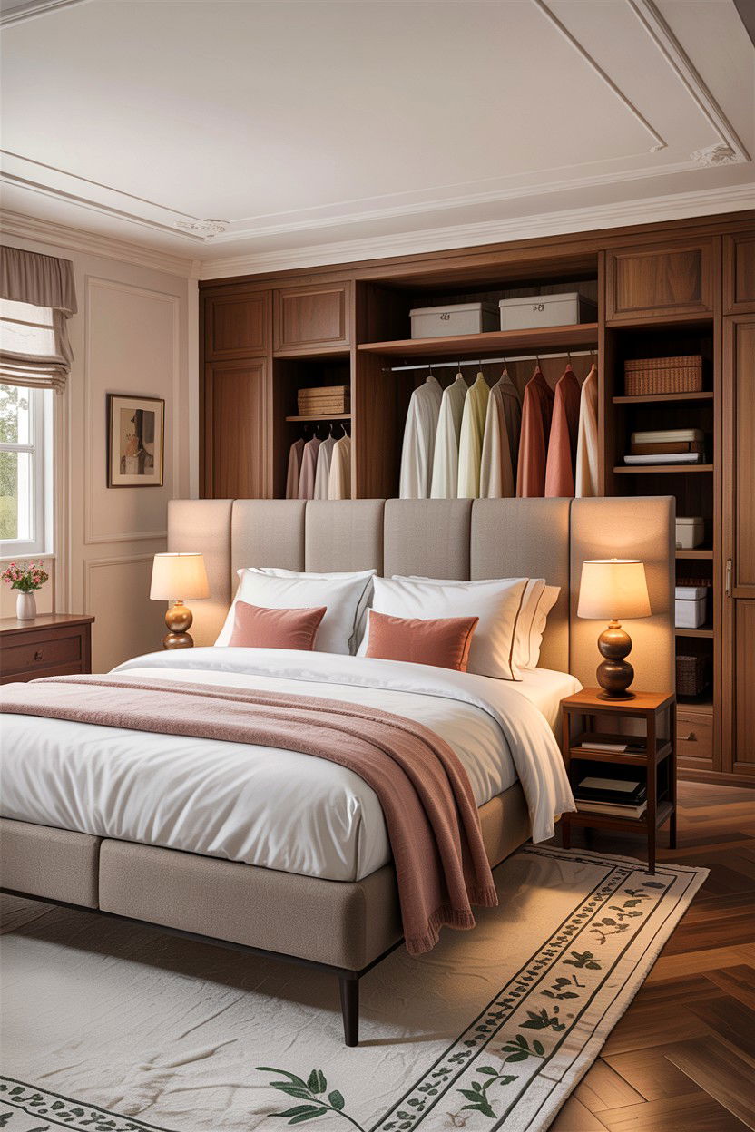 Hidden Walk In Closet Behind Bed - 30 bedroom walk-in closet ideas