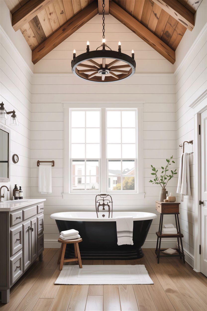 High Ceiling Bathroom Lighting - 30 bathroom balance ideas