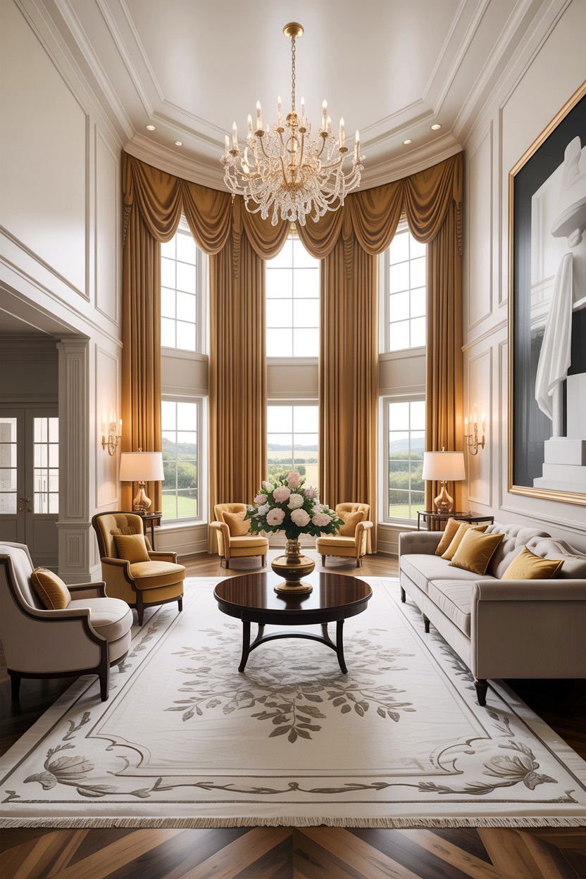 High Ceiling Formal Living Room - 30 formal living room ideas