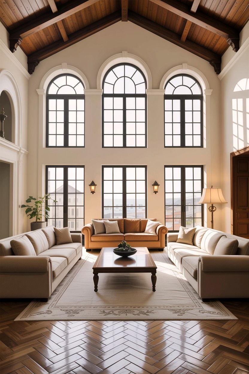High Ceiling Living Room Seating - 30 living room facing sofas ideas