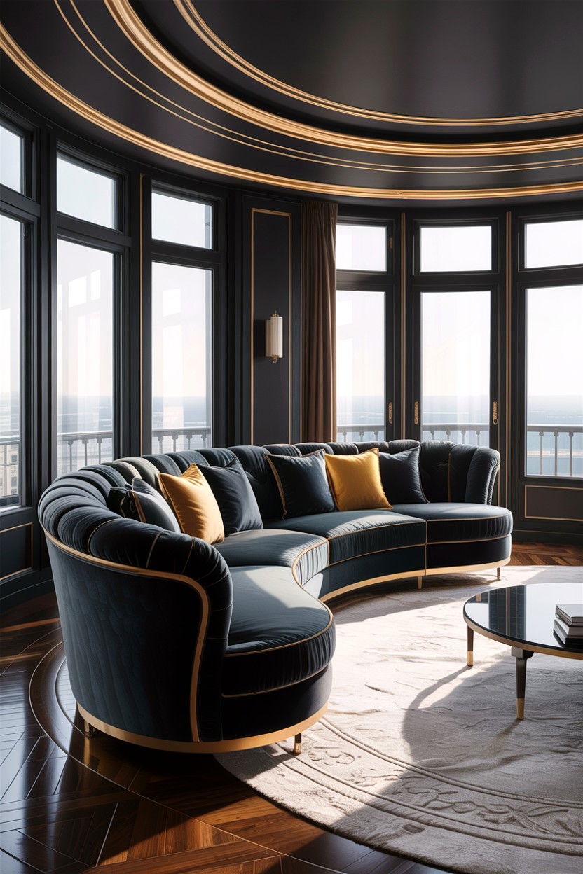 High End Curved Sofa - 30 living room curved sofa ideas