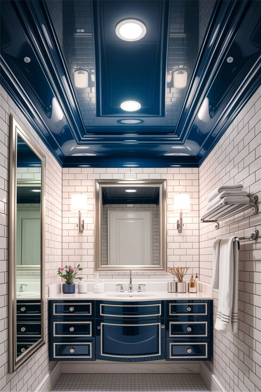 High Gloss Bathroom Ceiling - 30 bathroom ceiling statement ideas