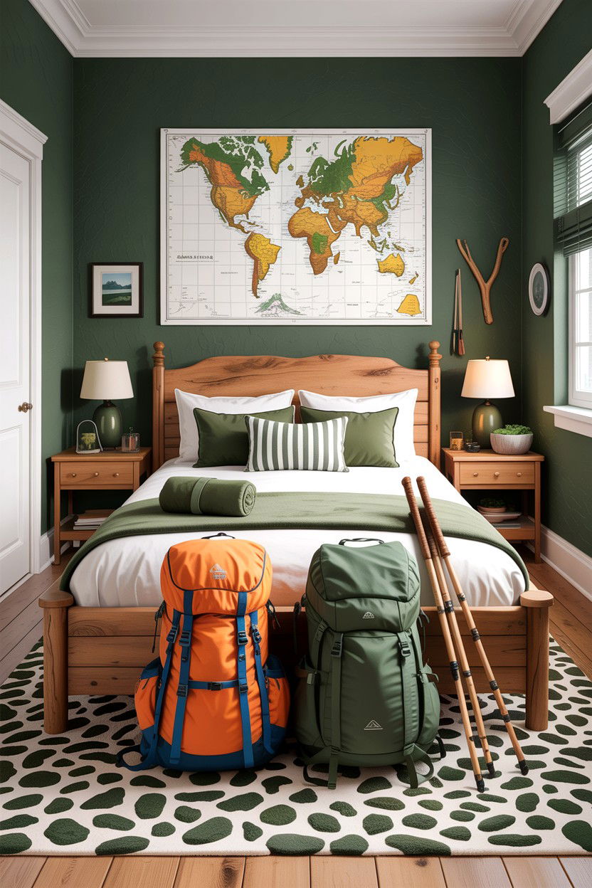 Hiking Trail Bedroom - 30 explorer bedroom ideas