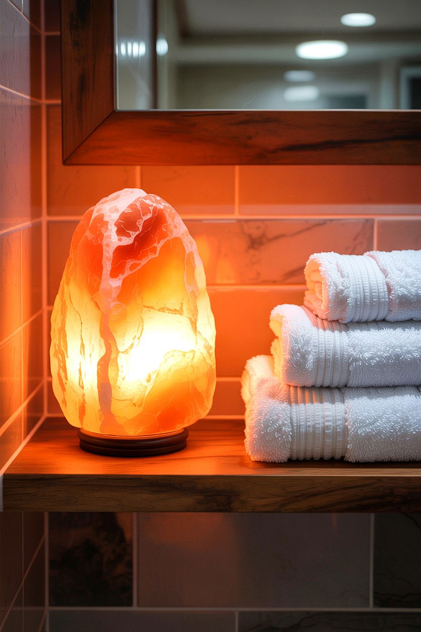 Himalayan Salt Lamp Bathroom - 30 bathroom aromatherapy ideas