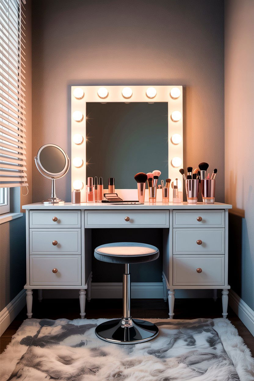 Hollywood Mirror Vanity - 30 bedroom vanity tables