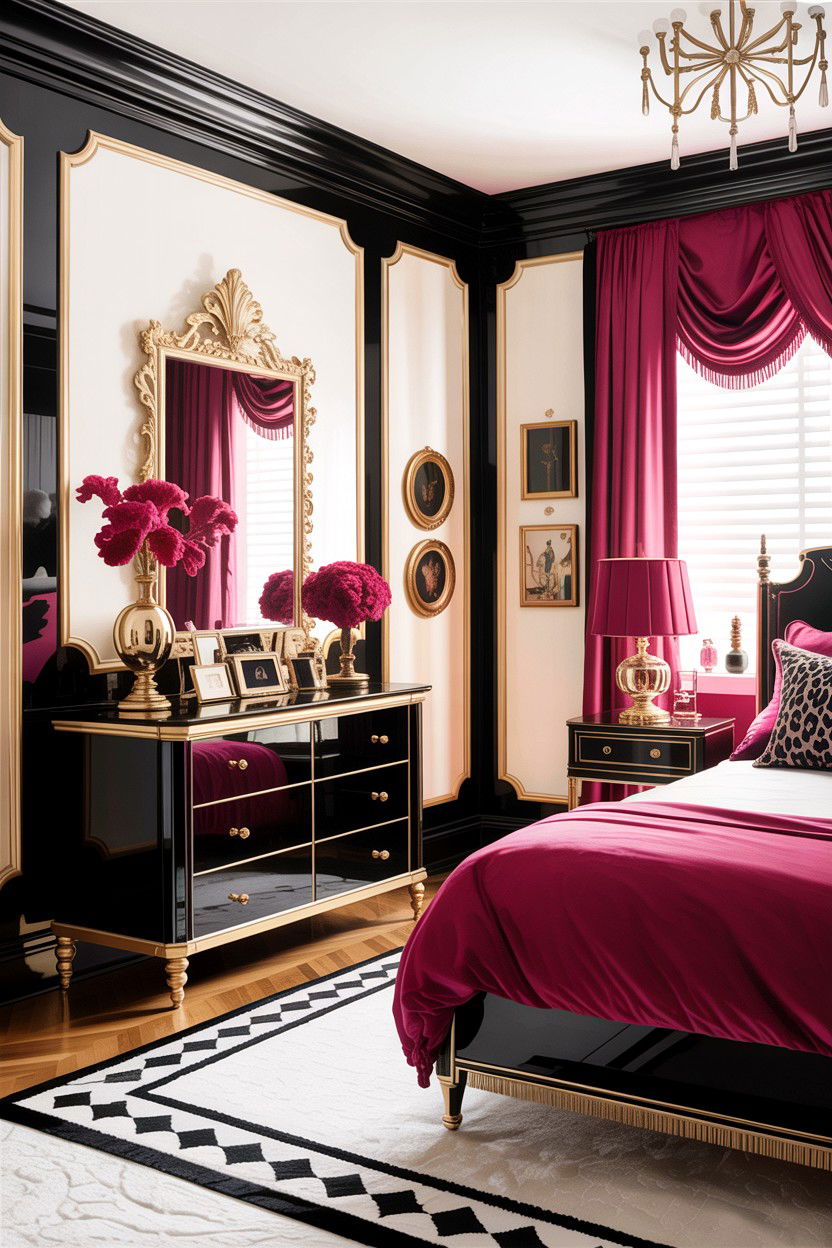 Hollywood Regency Bedroom - 30 before and after bedroom ideas