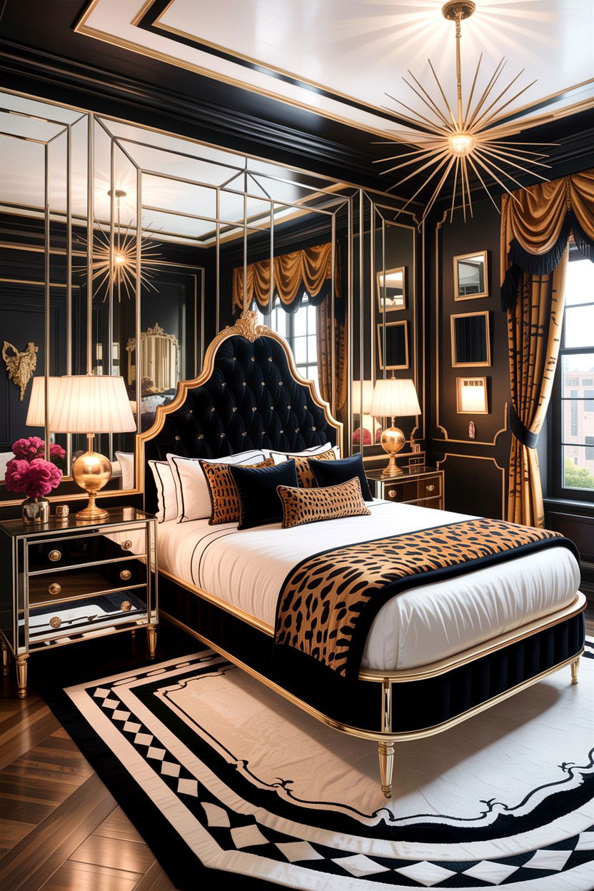 Hollywood Regency Bedroom - 30 designer bedroom ideas