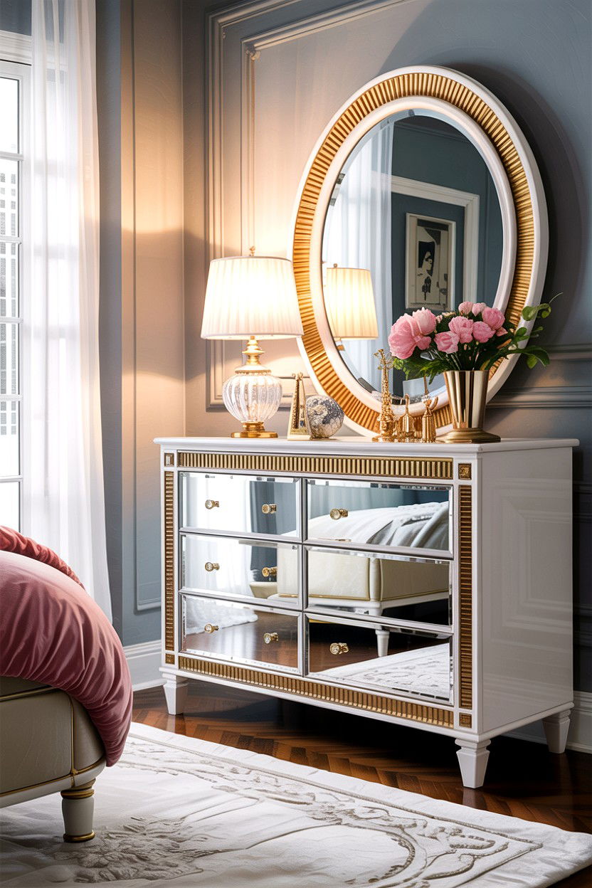 Hollywood Regency Dresser - 30 bedroom vintage dressers