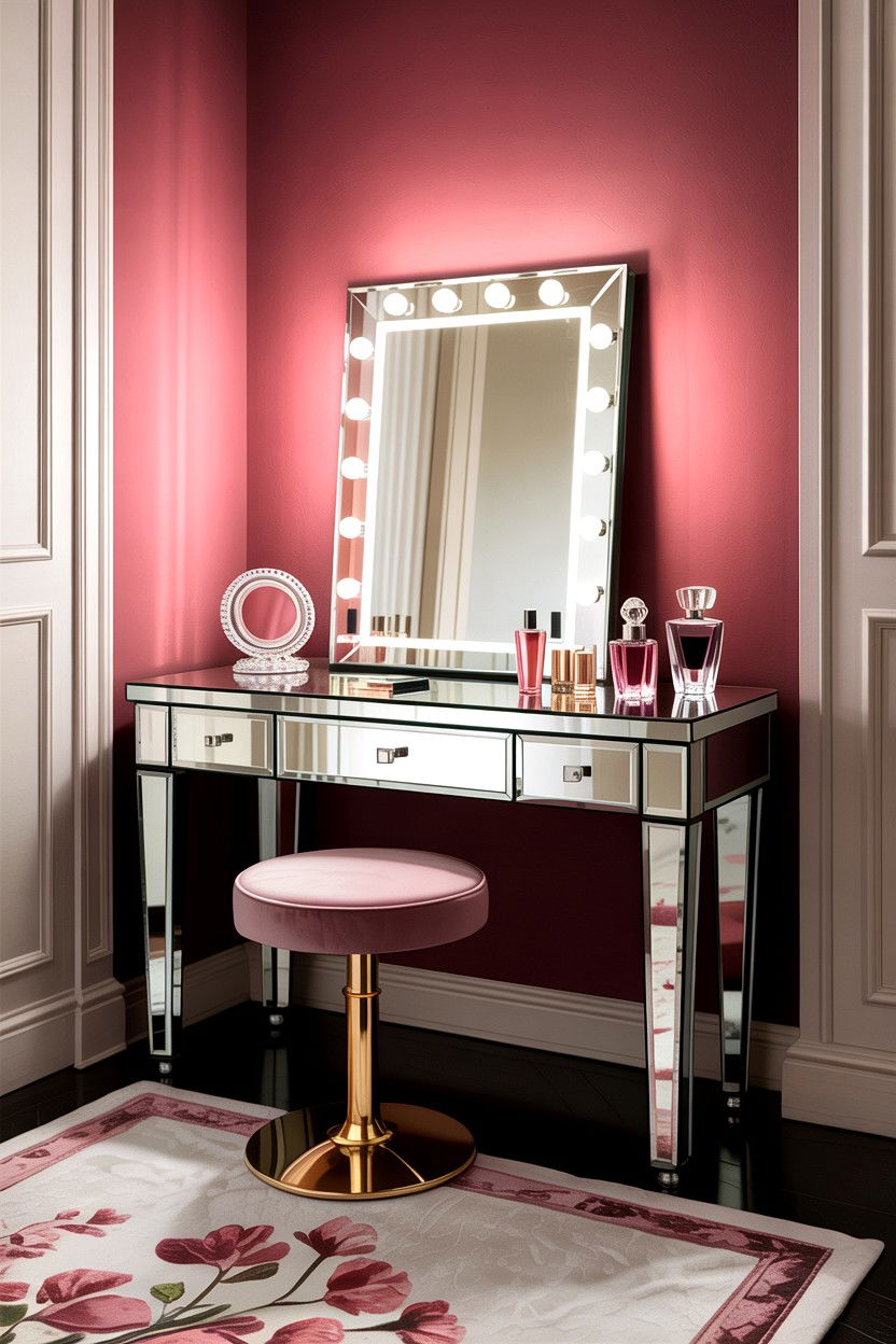 Hollywood Vanity Table - 30 Hollywood bedroom ideas