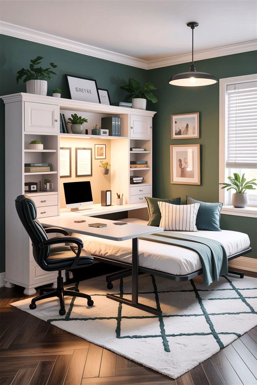 Home Office Guest Bed - 30 bedroom hidden bed ideas