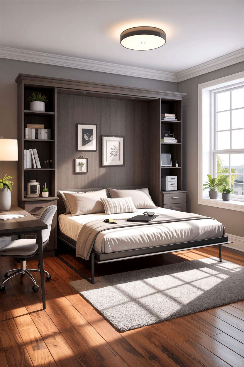 Home Office Murphy Bed - 30 bedroom fold down bed ideas