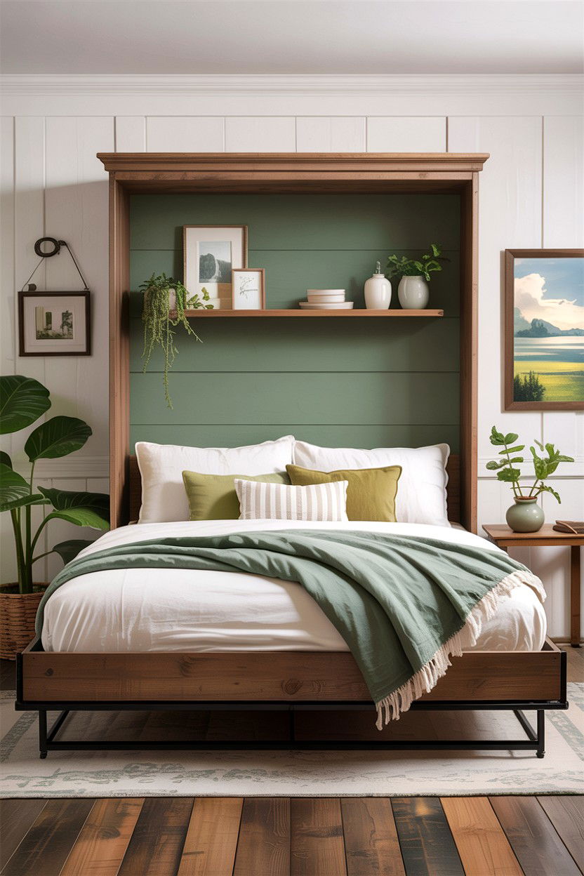 Horizontal Murphy Bed - 30 bedroom hidden bed ideas