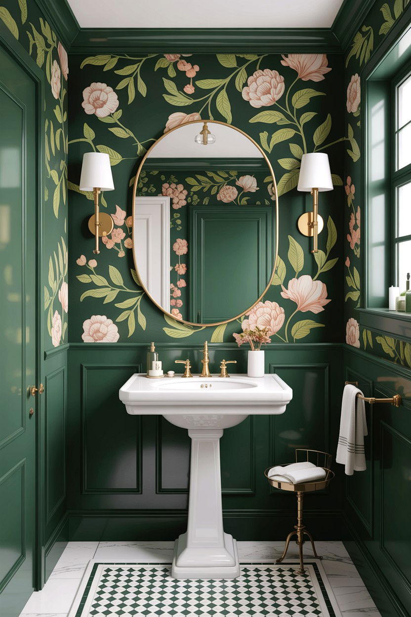 Hunter green bathroom - 30 green bathroom design ideas
