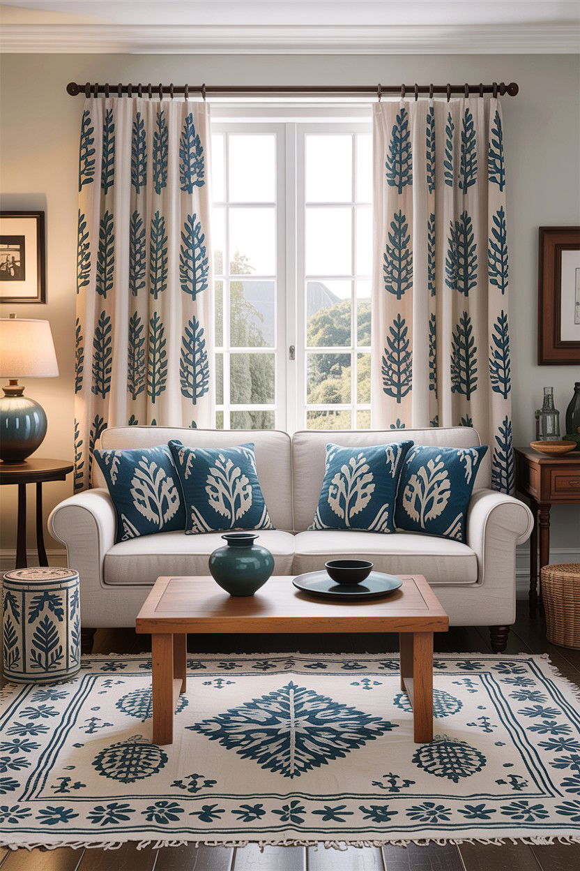 Indian Block Print Decor - 30 Indian living room ideas