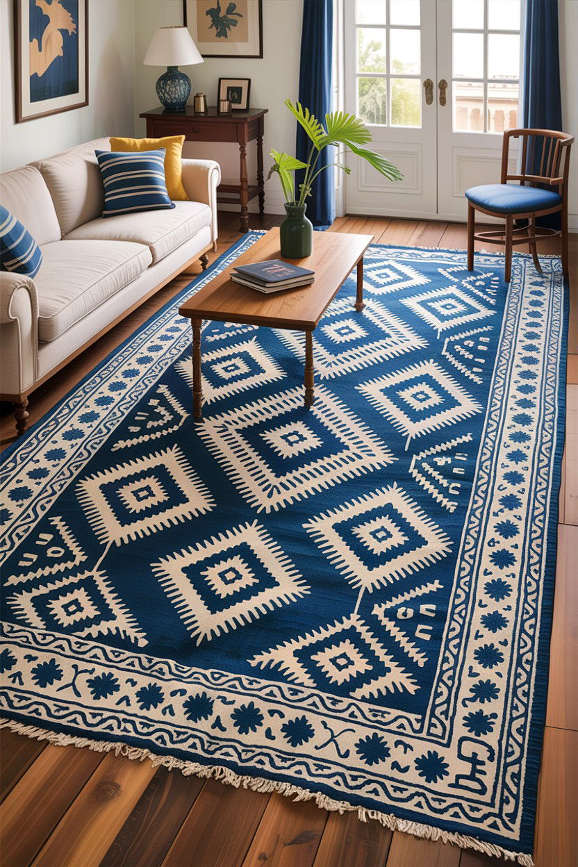 Indian Dhurrie Rug Decor - 30 Indian living room ideas