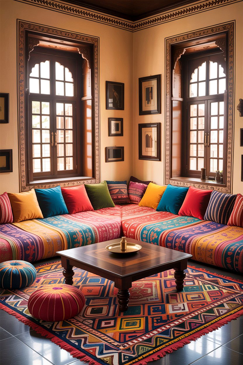 Indian Floor Seating - 30 Indian living room ideas