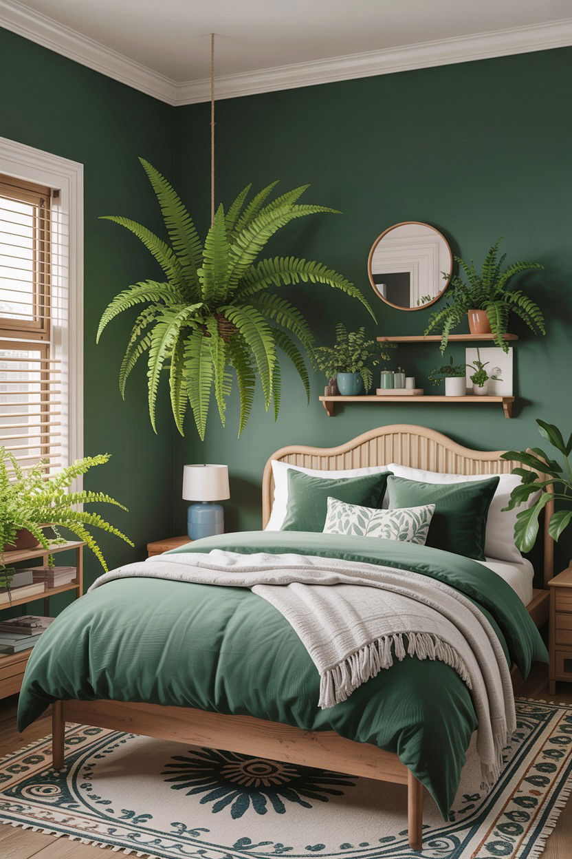 Indigo and Sage Green - 30 indigo bedroom ideas