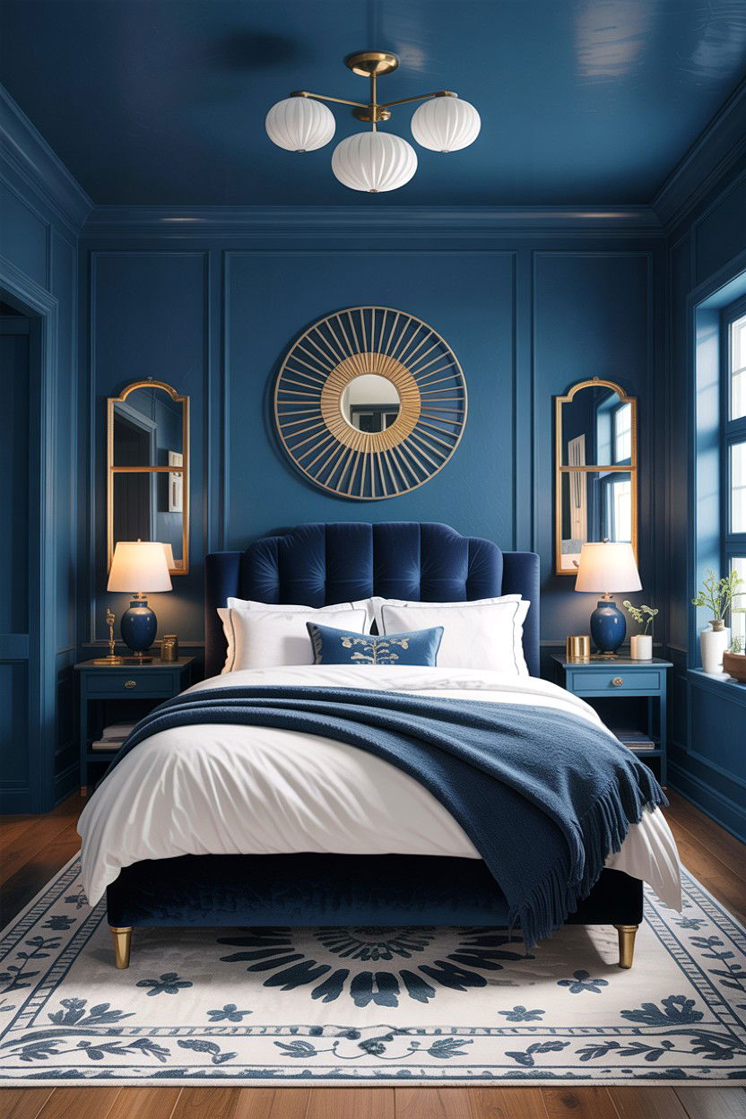 Indigo blue bedroom - 30 Indian bedroom ideas