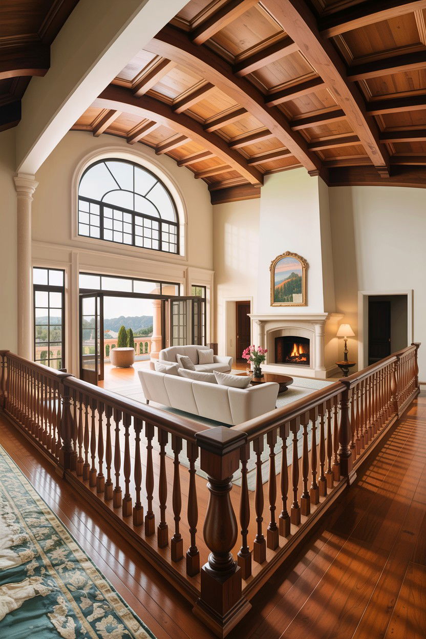 Indoor Balcony View - 30 high ceiling living room ideas