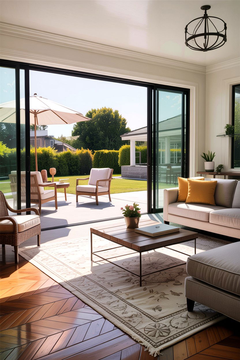 Indoor Outdoor Living Room Flow - 30 empty nester living room ideas