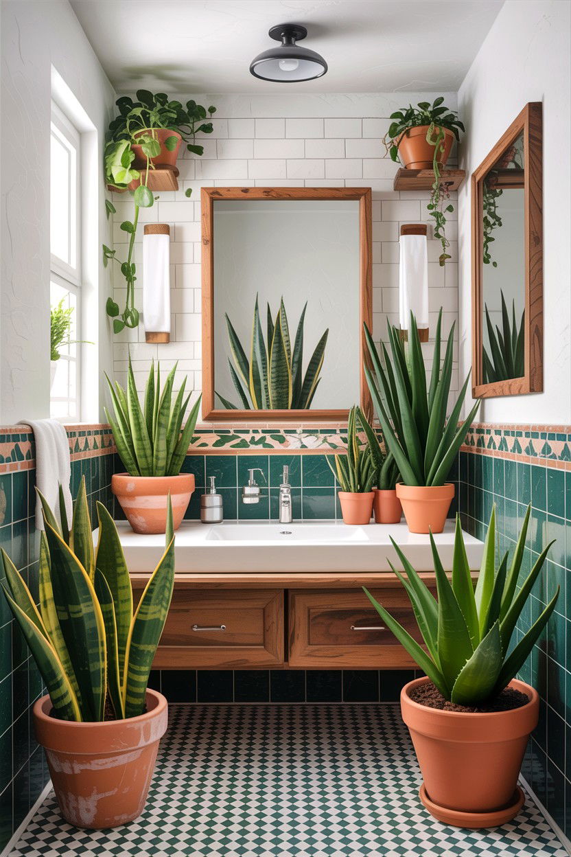 Indoor Plant Bathroom Oasis - 30 desert bathroom ideas