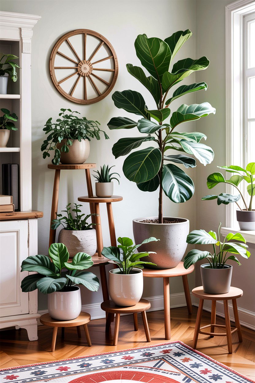 Indoor Plant Corner - 30 living room corner ideas