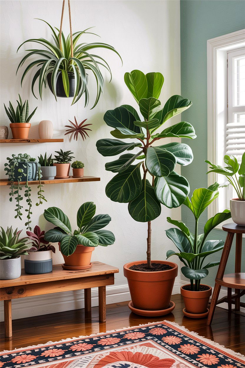 Indoor Plants - 30 living room enhancement ideas