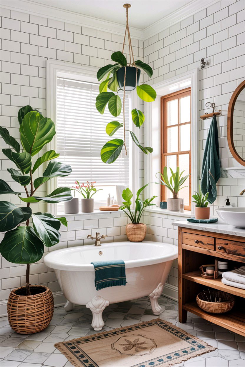 Indoor Plants Bathroom Decor - 30 bathroom balance ideas