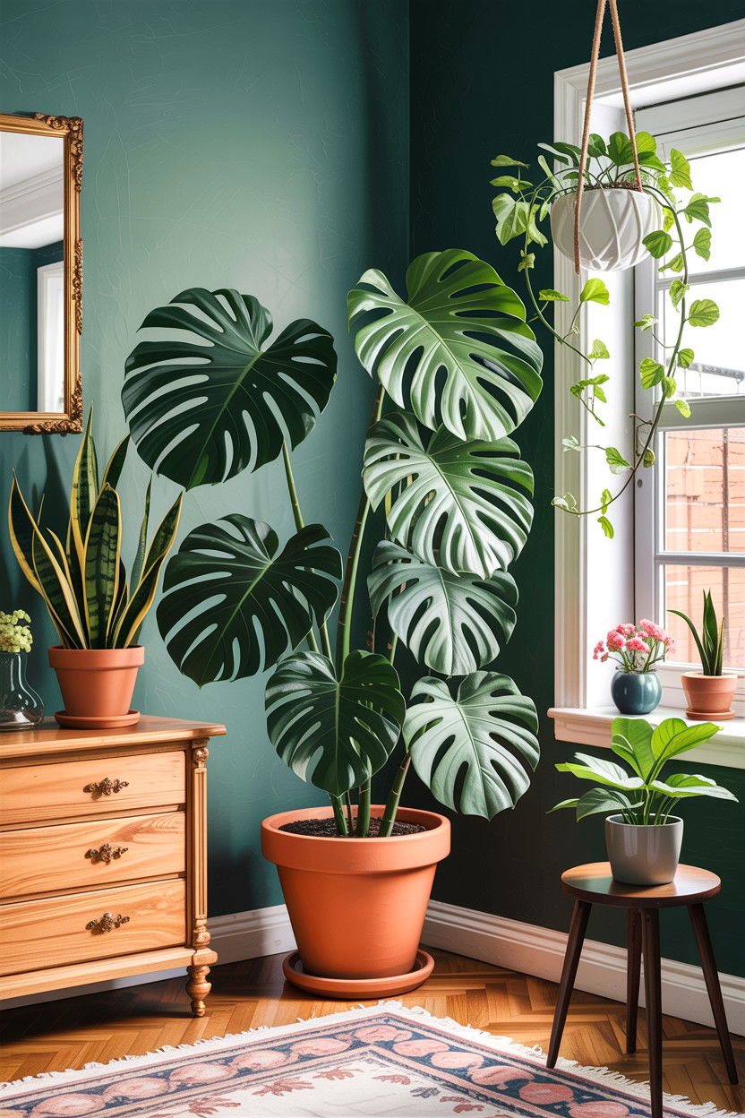 Indoor Plants Bedroom Decor - 30 scandinavian green bedroom ideas