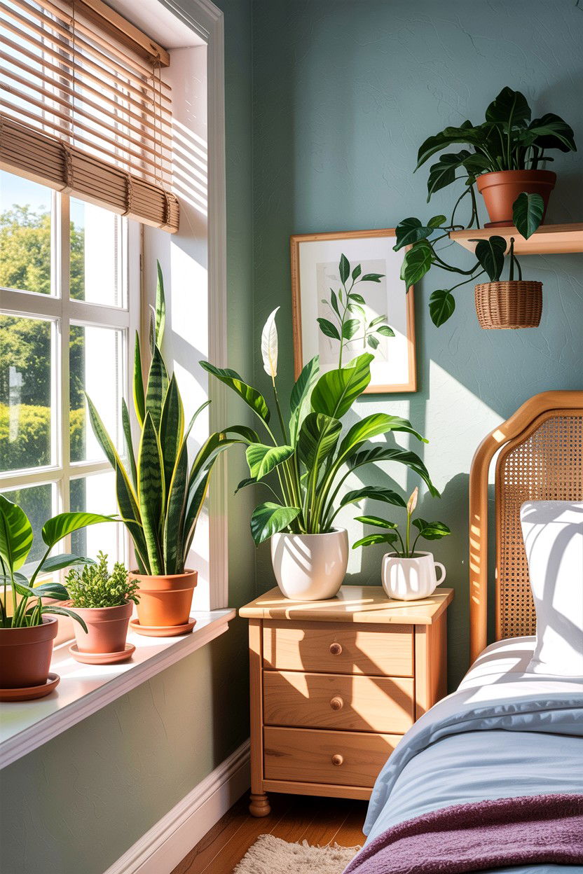 Indoor Plants For Bedroom Air - 30 first apartment bedroom ideas
